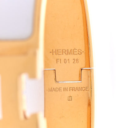 Hermes Enamel Narrow Clic Clac H Bracelet PM White 3 of 4