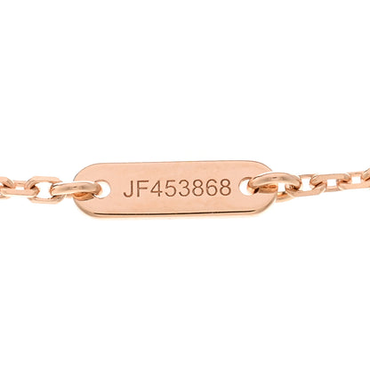 Van Cleef & Arpels 18K Rose Gold Carnelian Sweet Alhambra Pendant Necklace 5 of 6