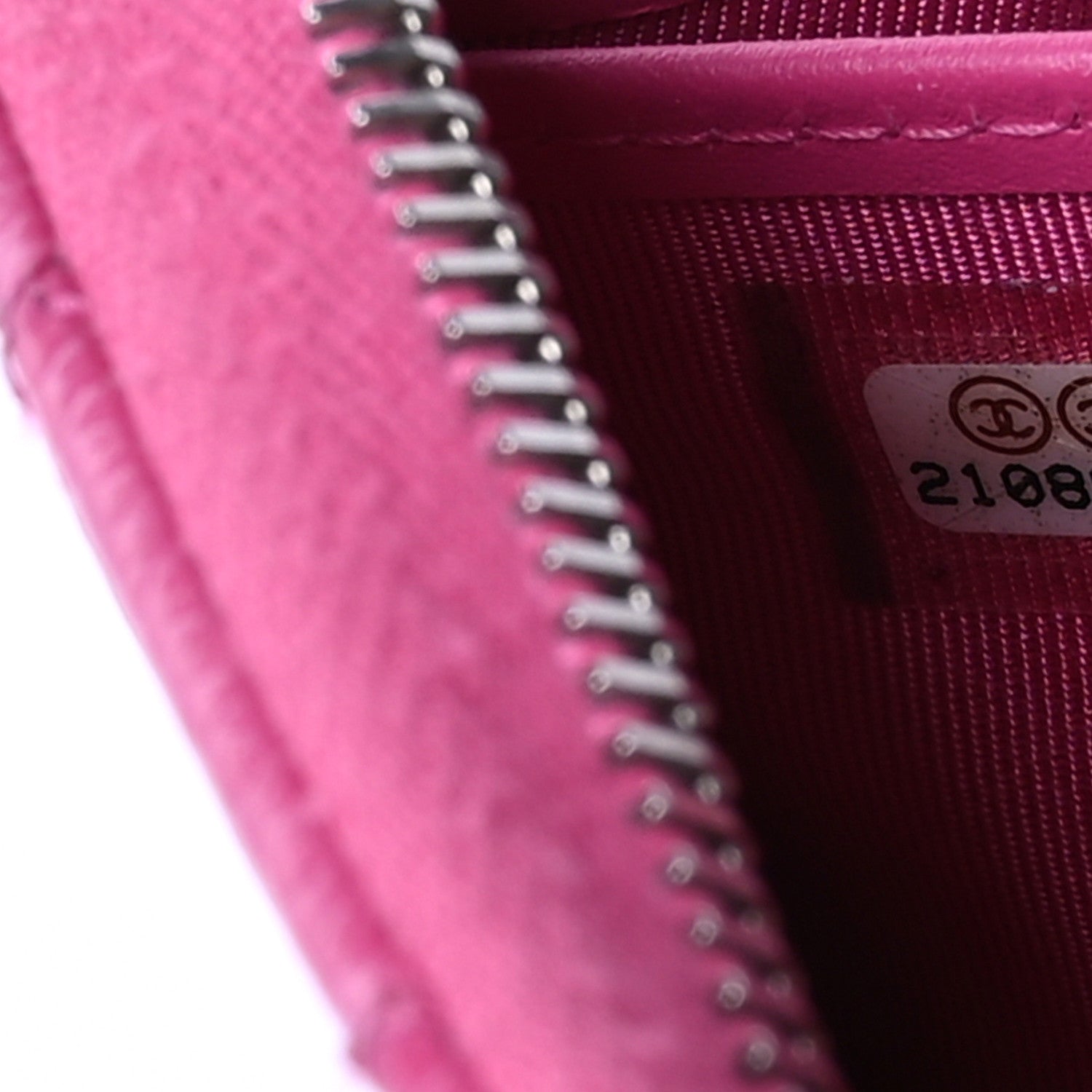 Chanel Caviar Quilted Large Gusset Zip Around Wallet Pink 8 of 9