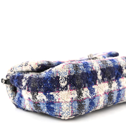 Chanel Tweed Quilted Mini Rectangular Flap Blue Multicolor 9 of 11