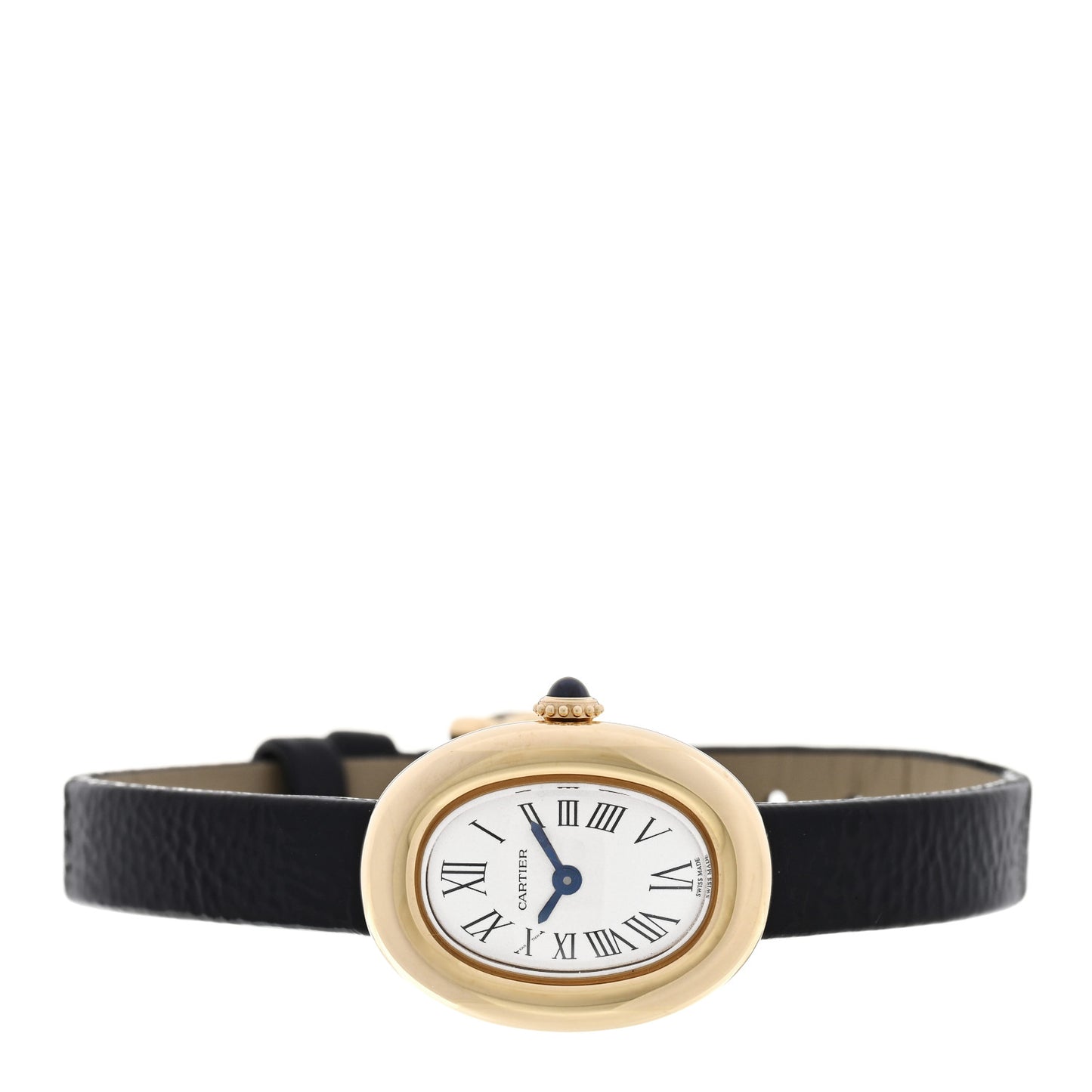 18K Yellow Gold Calfskin 18mm Baignoire Quartz Watch