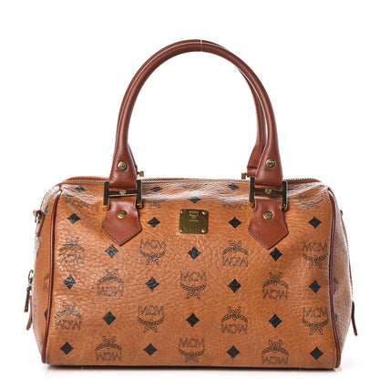 MCM Visetos Boston Bag Cognac 1 of 23