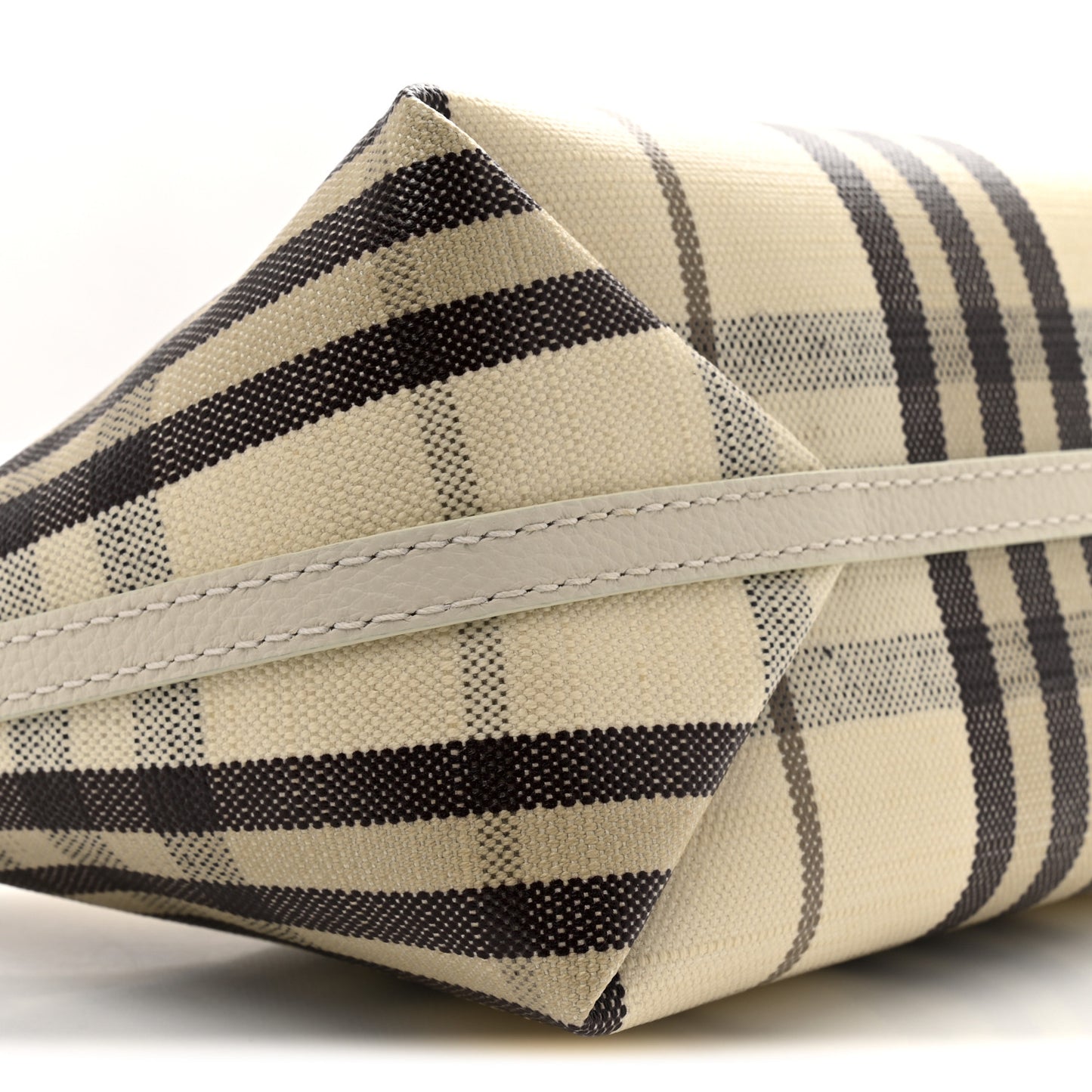 Coated Canvas Vintage Check Calfskin Mini Highlands Shoulder Bag Light Beige