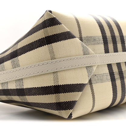 Burberry Coated Canvas Vintage Check Calfskin Mini Highlands Shoulder Bag Light Beige 8 of 9
