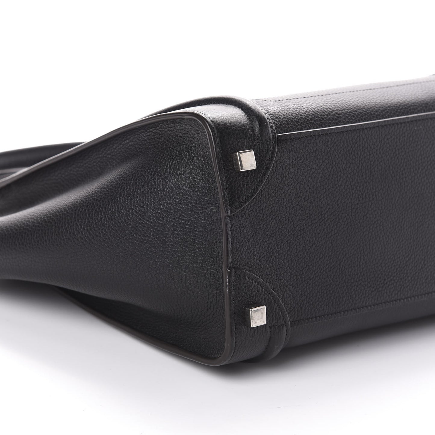 Drummed Calfskin Micro Luggage Black