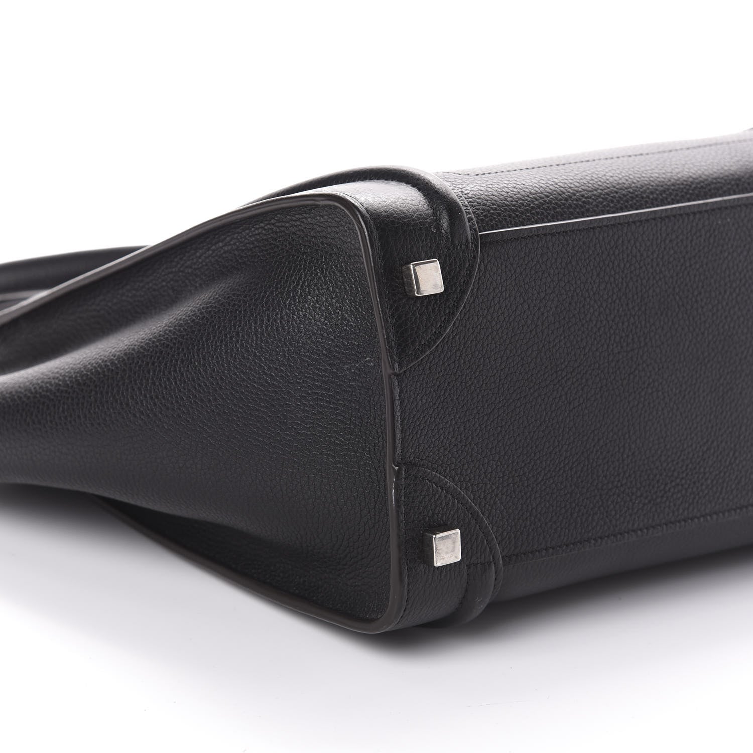 Celine Drummed Calfskin Micro Luggage Black 8 of 9