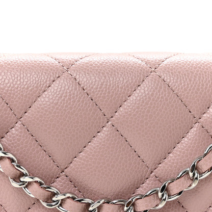 Chanel Caviar Quilted Wallet on Chain WOC Light Pink 9 of 12