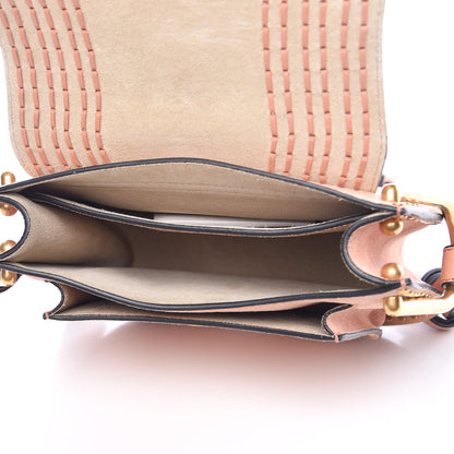 Chloe Suede Braided Small Hudson Shoulder Bag Sheer Pink 5 of 10