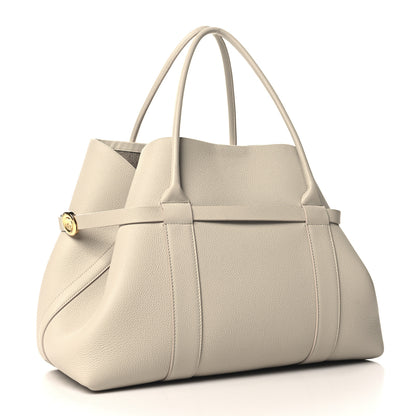 Loro Piana Grained Calfskin Large Ghiera Shopper Tote Light Travertine Sun Gold 4 of 11
