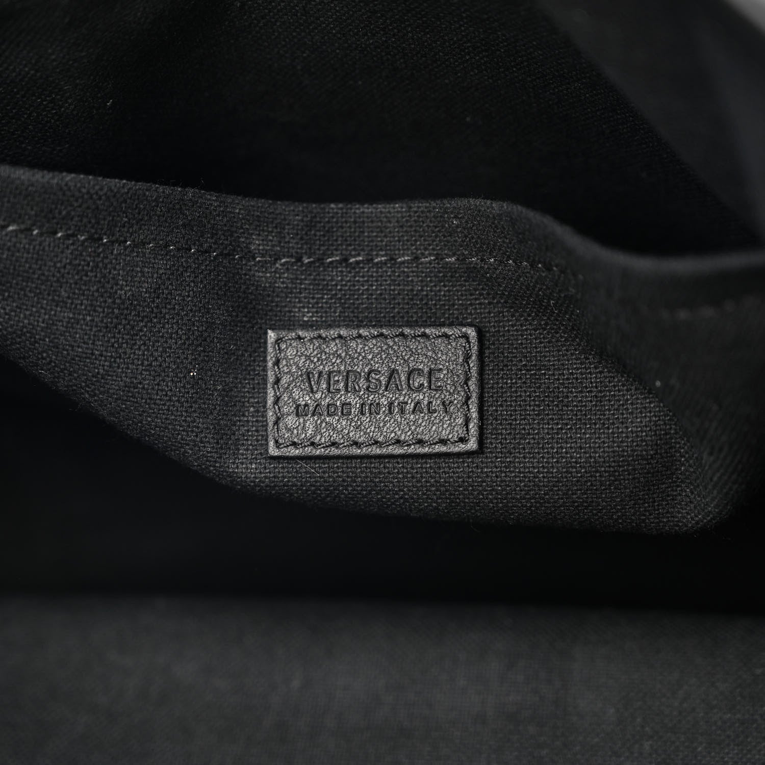 Versace Grained Calfskin La Medusa Shopping Tote Black 7 of 14