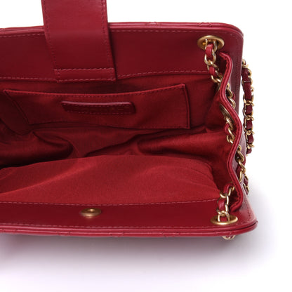 Chanel Calfskin Quilted CC Small Once Upon A Time Tote Red 5 of 5