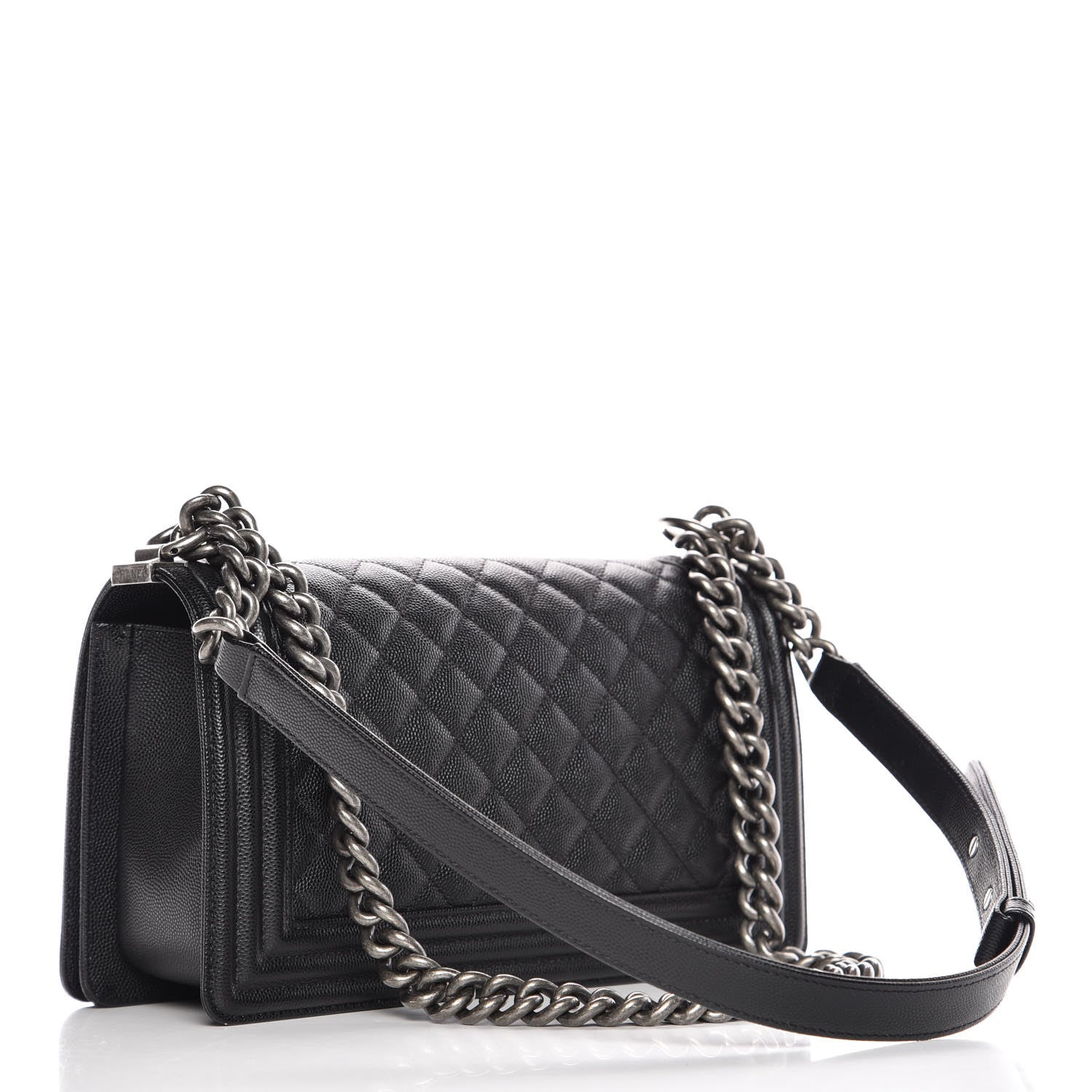 Chanel Caviar Quilted Medium Boy Flap Black 3 of 7