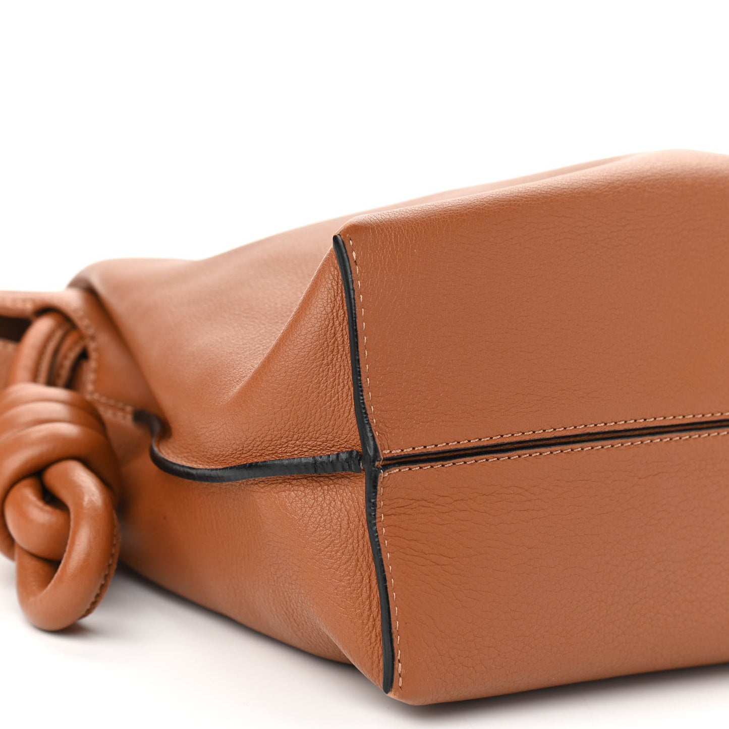 Calfskin Small Flamenco Knot Bag Caramel