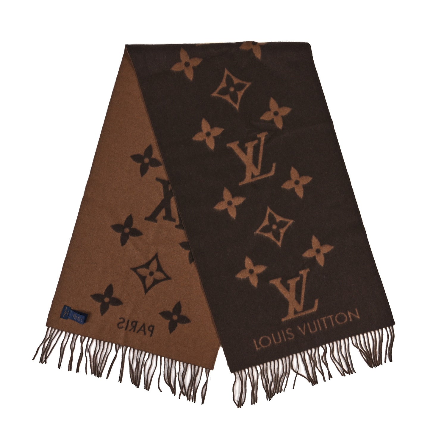 Cashmere Monogram Reykjavik Scarf Dark Brown