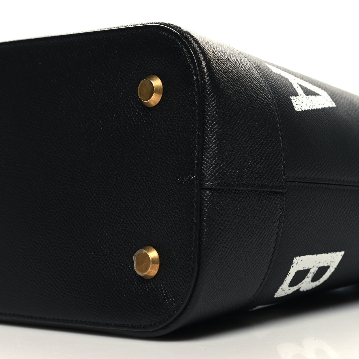 Grained Calfskin Ville Aj Tote Black