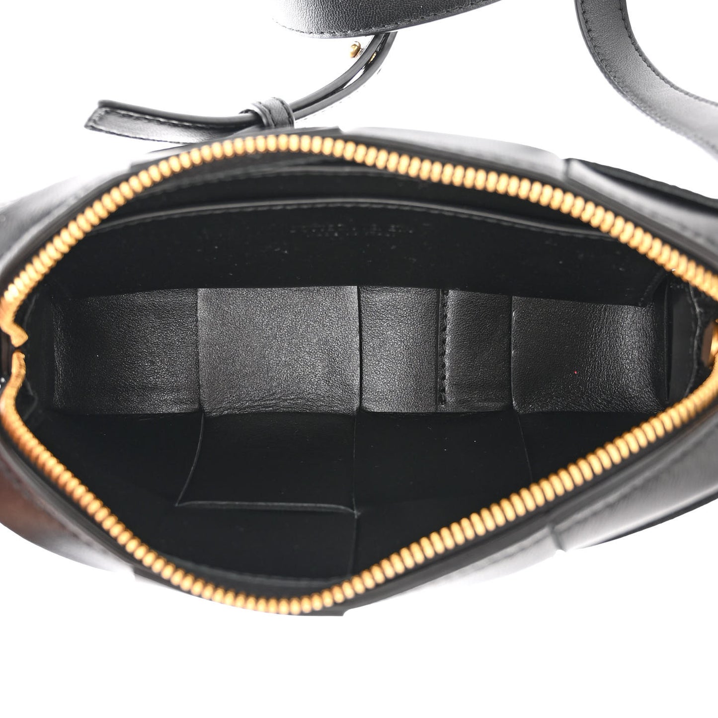 Lambskin Maxi Intreccio Cassette Phone Pouch Crossbody Bag Black