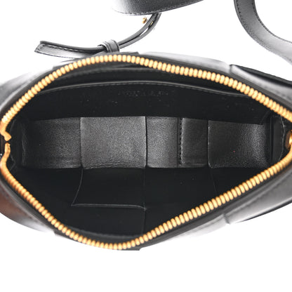 Bottega Veneta Lambskin Maxi Intreccio Cassette Phone Pouch Crossbody Bag Black 5 of 9