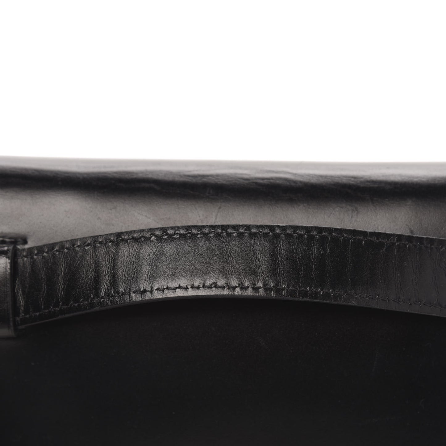 Smooth Calfskin Tassel Belt Bag Black