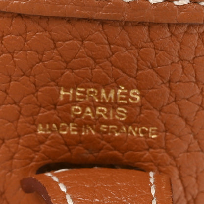 Hermes Taurillon Clemence Amazone Evelyne TPM Gold Cuivre 7 of 21