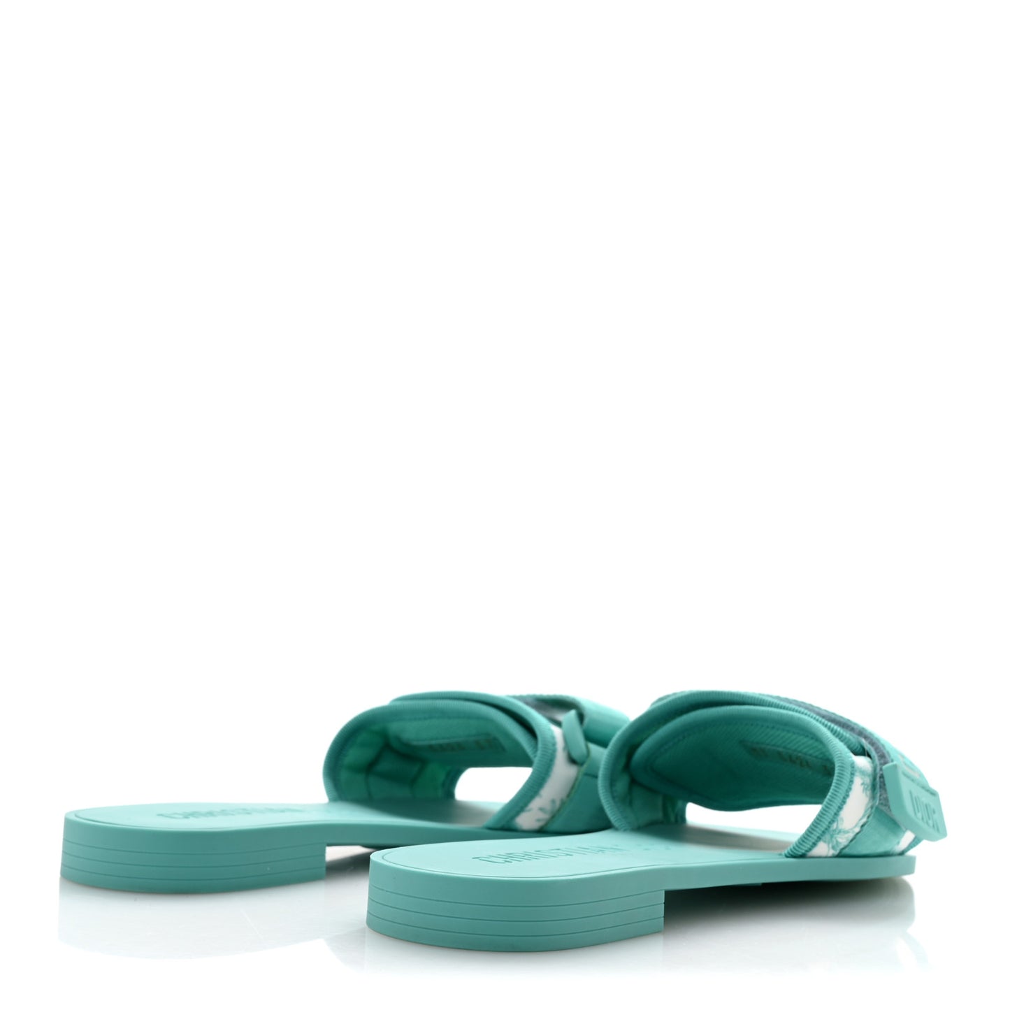 Nylon Oblique Dio(r)evolution Slide Sandals 37 Sky Blue