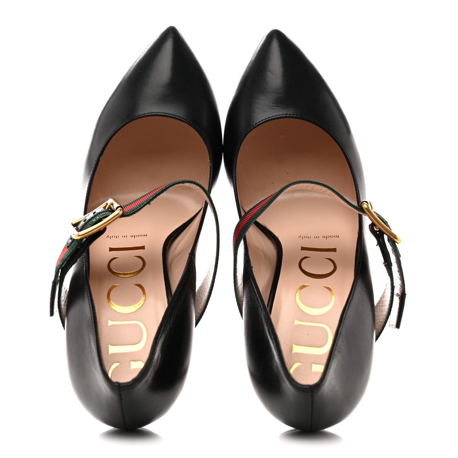 Gucci Malaga Kid Sylvie High Heel Pumps 37 Black 2 of 11