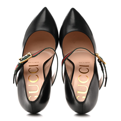 Gucci Malaga Kid Sylvie High Heel Pumps 37 Black 2 of 11