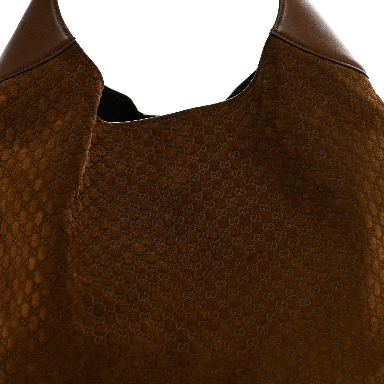 Gucci GG Suede B Large Shoulder Bag Brown 7 of 9