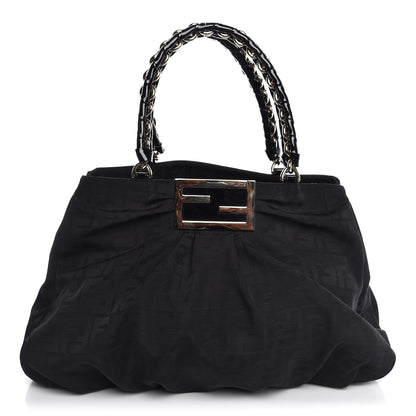 Fendi Zucca Enamel Mia Tote Black 1 of 8
