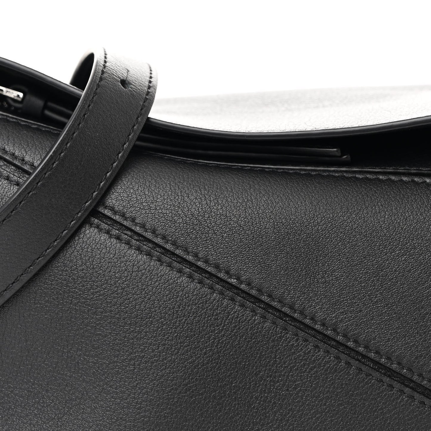 Calfskin Small Puzzle Bag Black