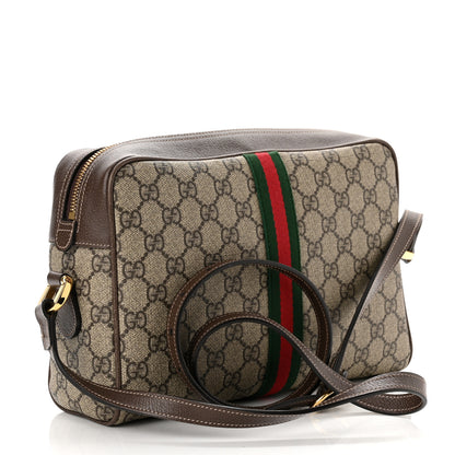 Gucci GG Supreme Monogram Web Small Ophidia Shoulder Bag Brown 3 of 10