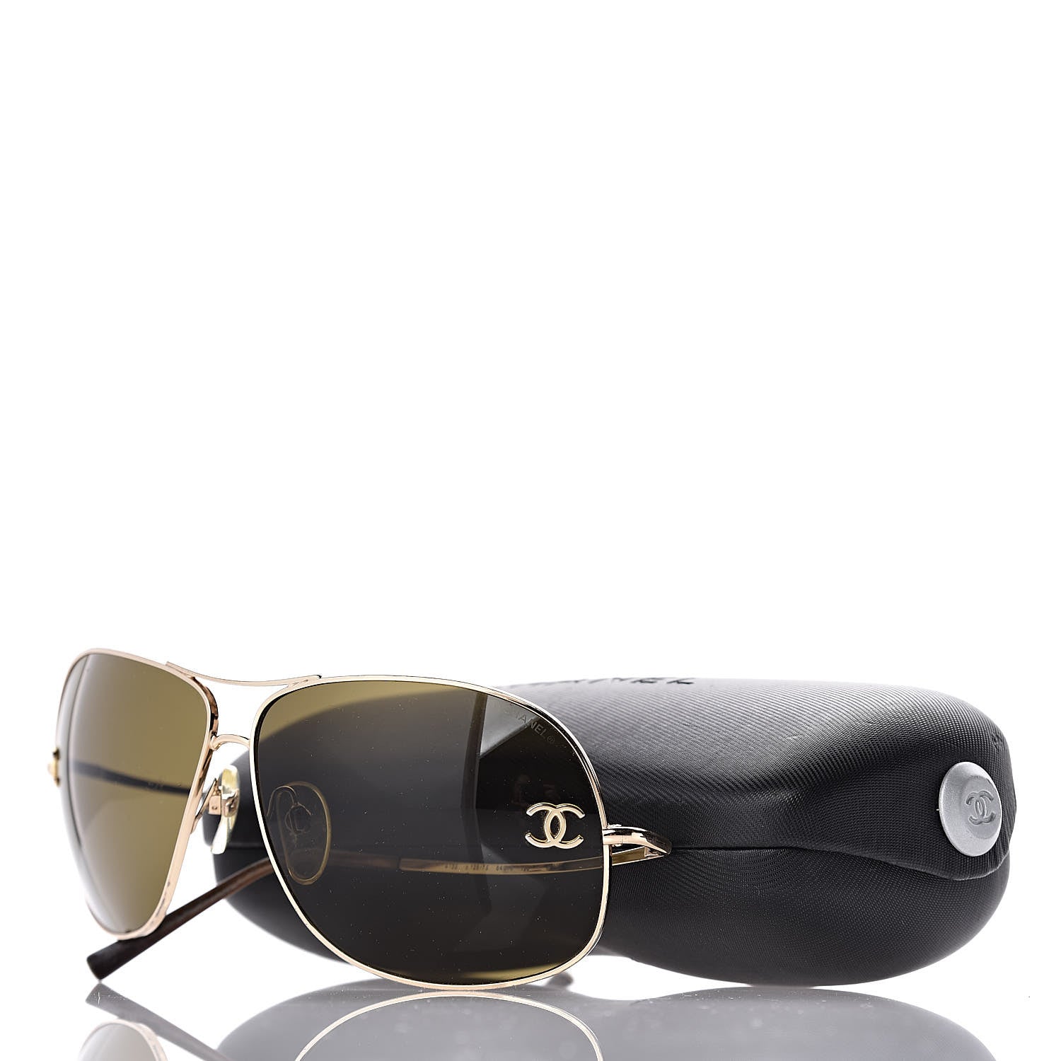 Chanel Aviator Sunglasses 4132 Gold 10 of 10