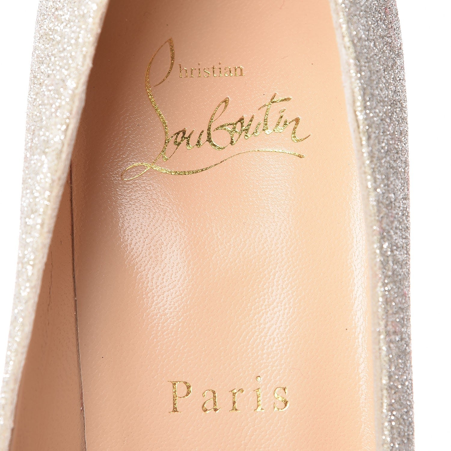 Christian Louboutin Glitter Decoltish 85 Pumps 37 Ivory 7 of 7