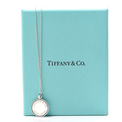 Tiffany Sterling Silver Twist Round Charm Necklace 6 of 6