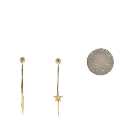 Christian Dior Metal J'Adior Hoop Earrings Aged Gold 2 of 4