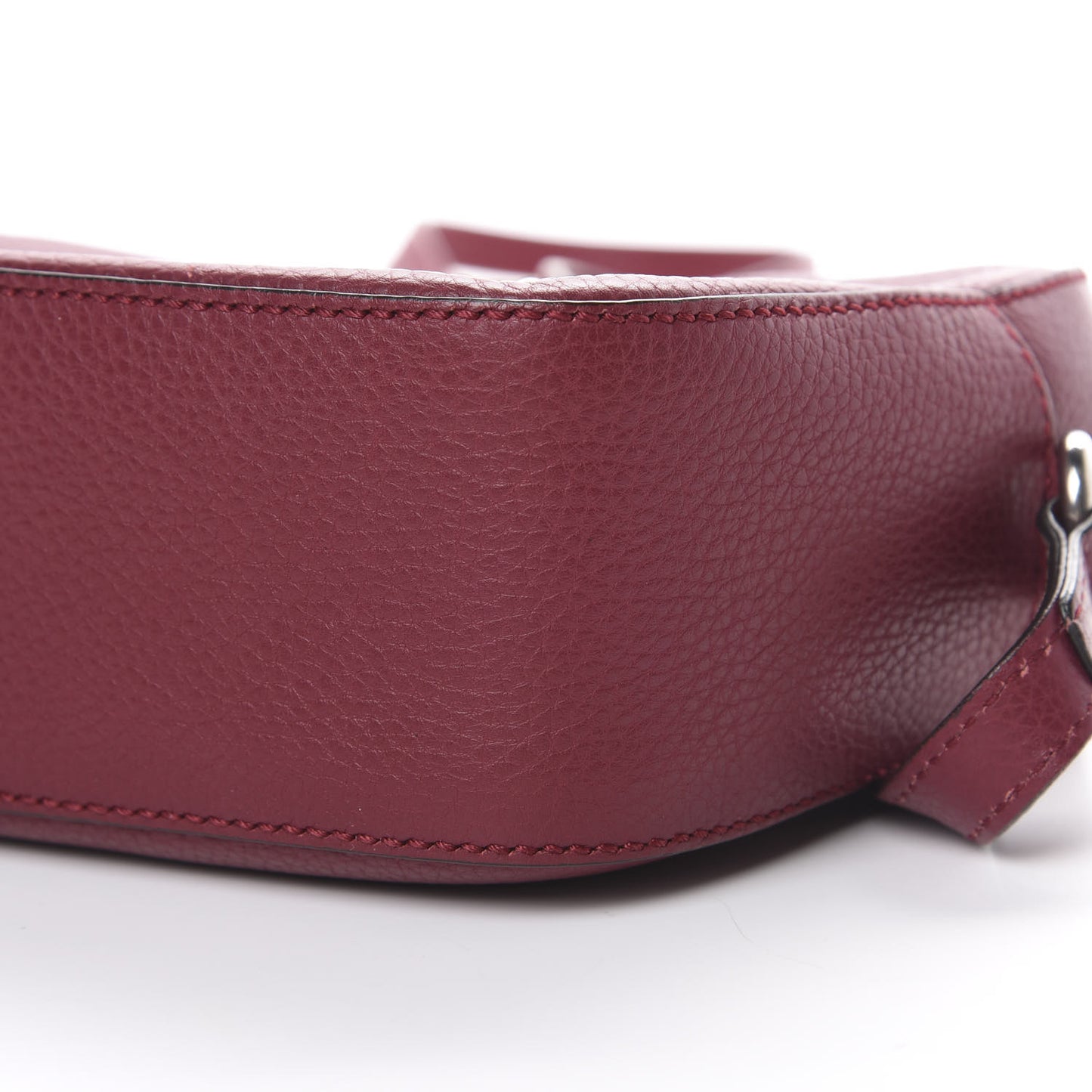 Pebbled Calfskin Studded Small Soho Disco Bag Soft Burgundy