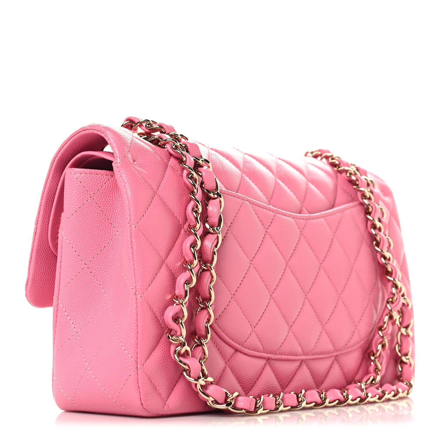Chanel Caviar Quilted Medium Double Flap Pink 3 of 10