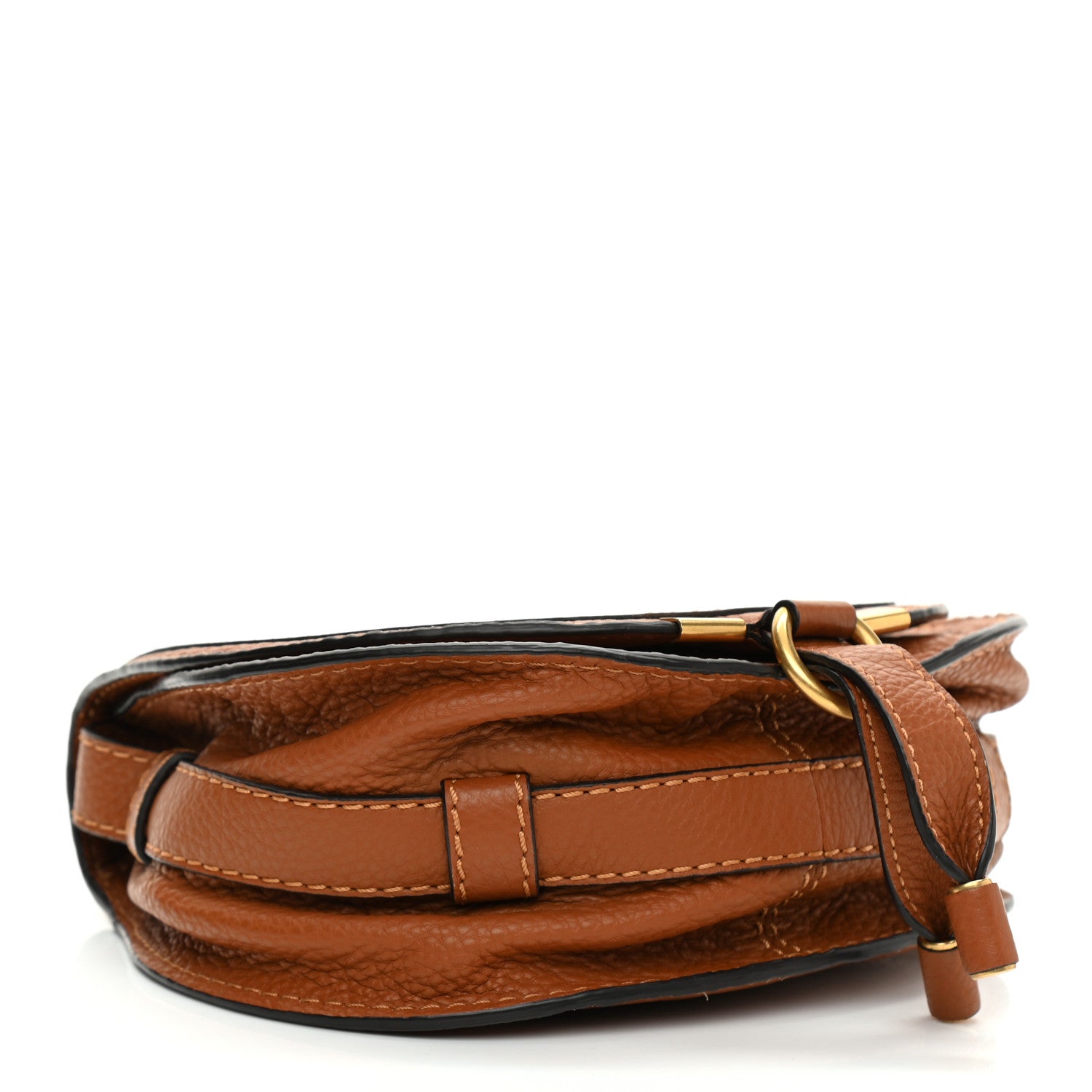 Chloe Calfskin Mini Marcie Round Crossbody Bag Tan 4 of 14
