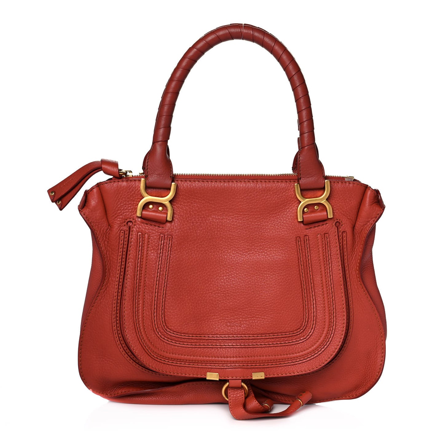 Calfskin Medium Marcie Satchel Maple Leaf