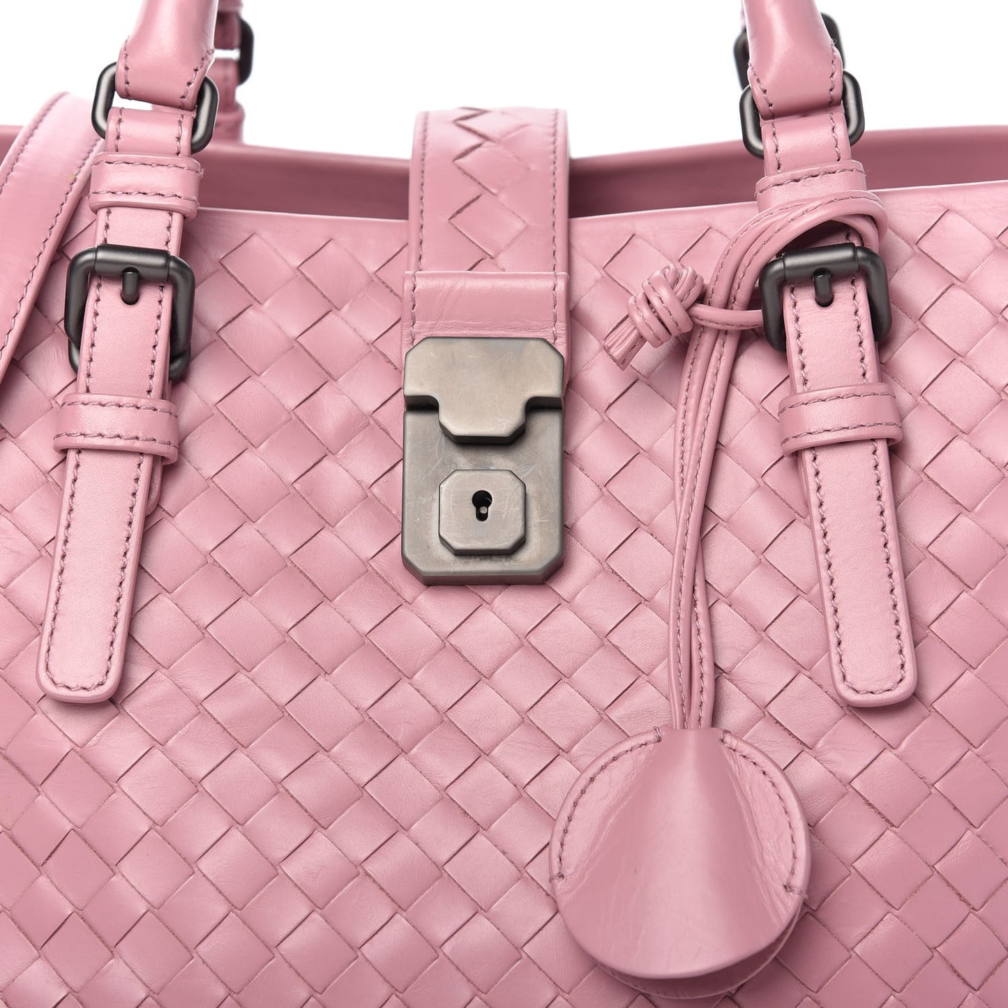 Nappa Intrecciato Small Roma Tote Mallow