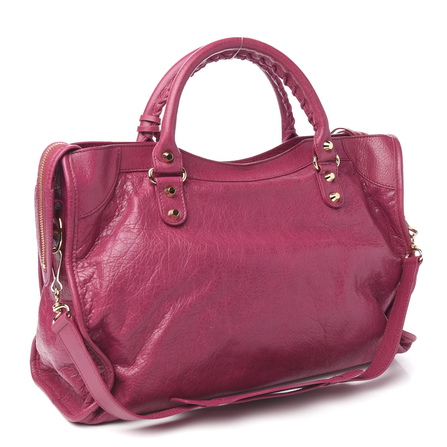 Agneau Classic Gold Hardware City Rose Dahlia