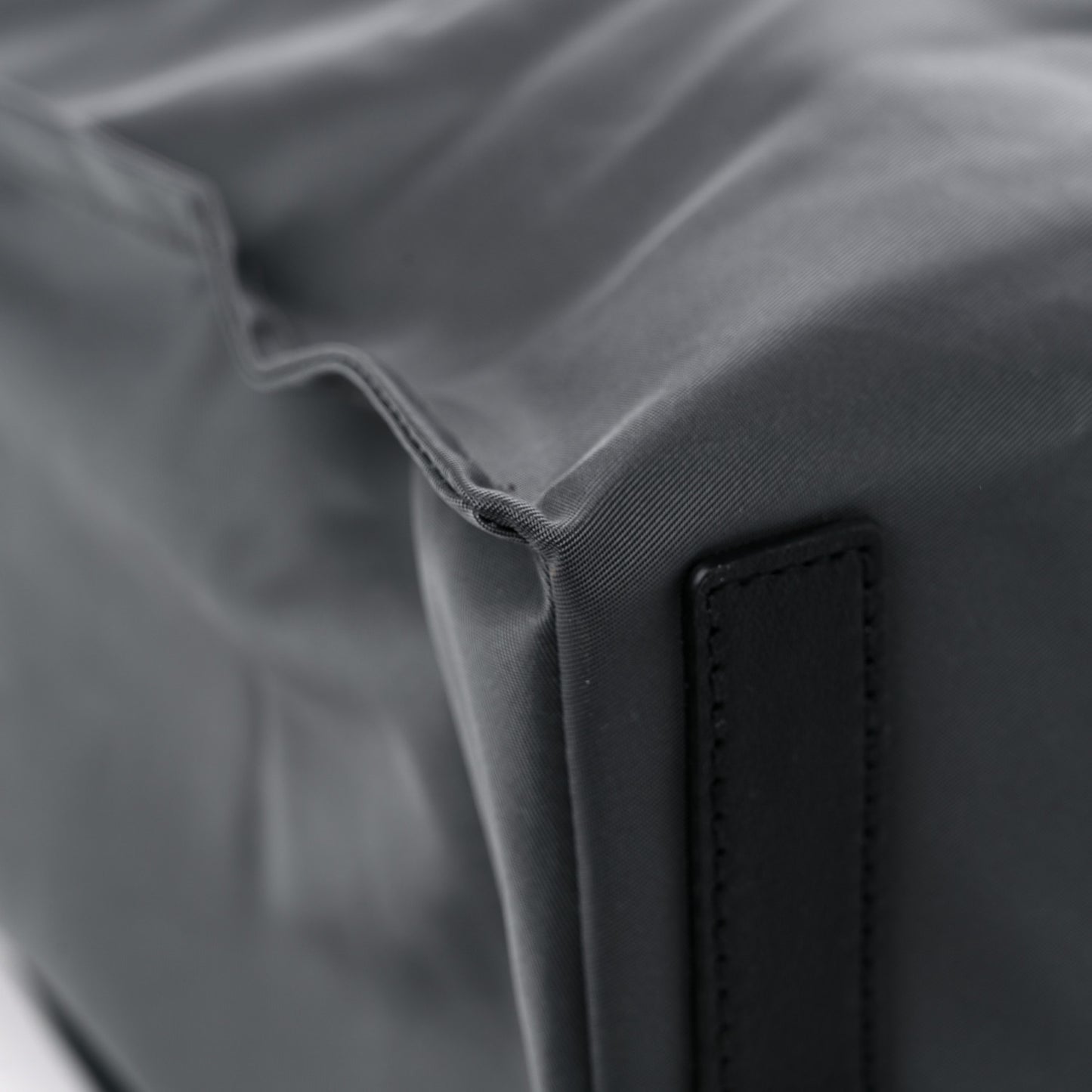 Nylon Logo Trench Tote Bag Grey