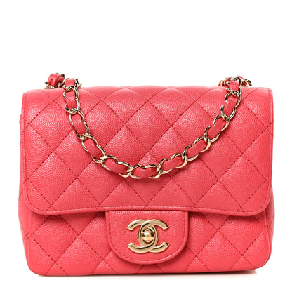 Chanel Caviar Quilted Mini Square Flap Pink 1 of 12