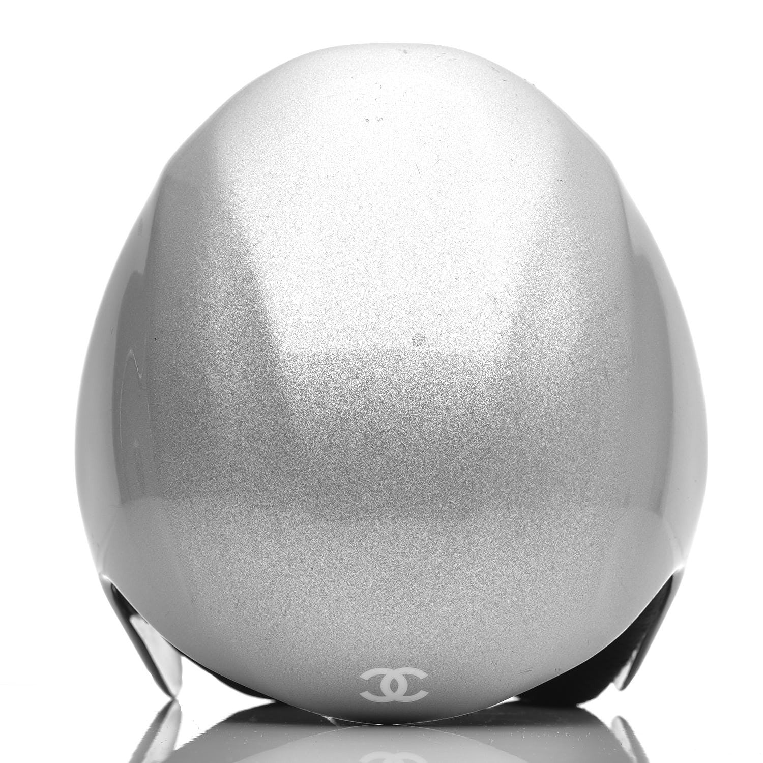 Chanel Metallic Ski Helmet Grey 20 of 20