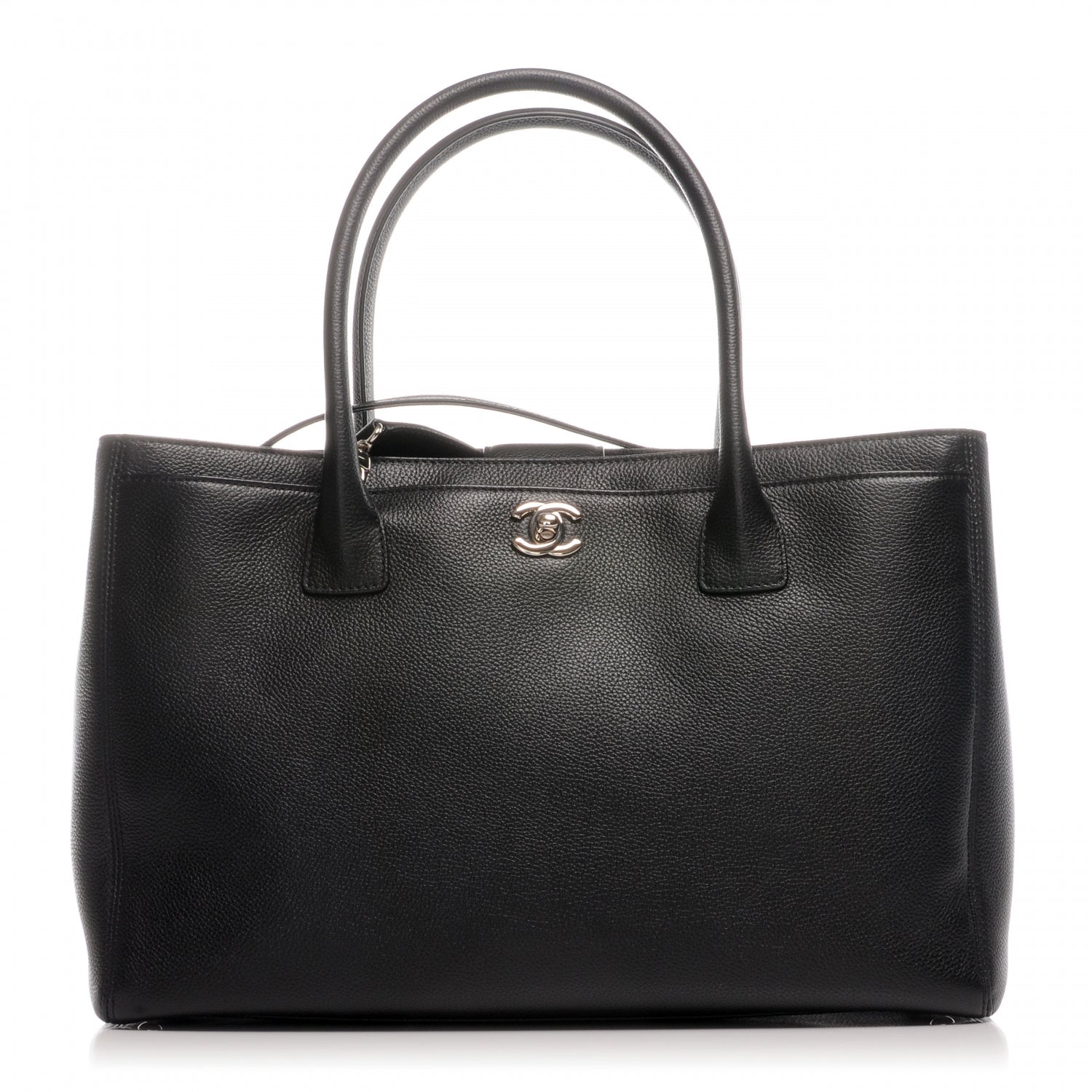Chanel Calfskin Cerf Executive Shopper Tote Black 1 of 8