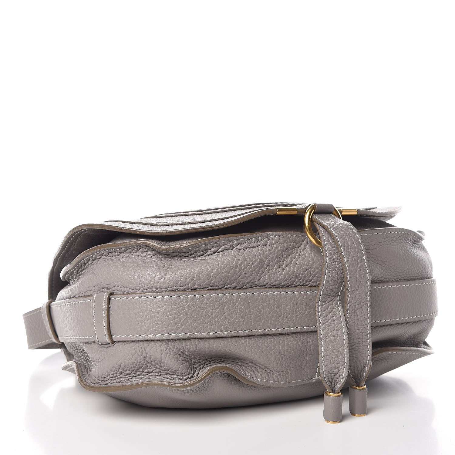 Chloe Calfskin Medium Marcie Round Crossbody Bag Cashmere Grey 4 of 12