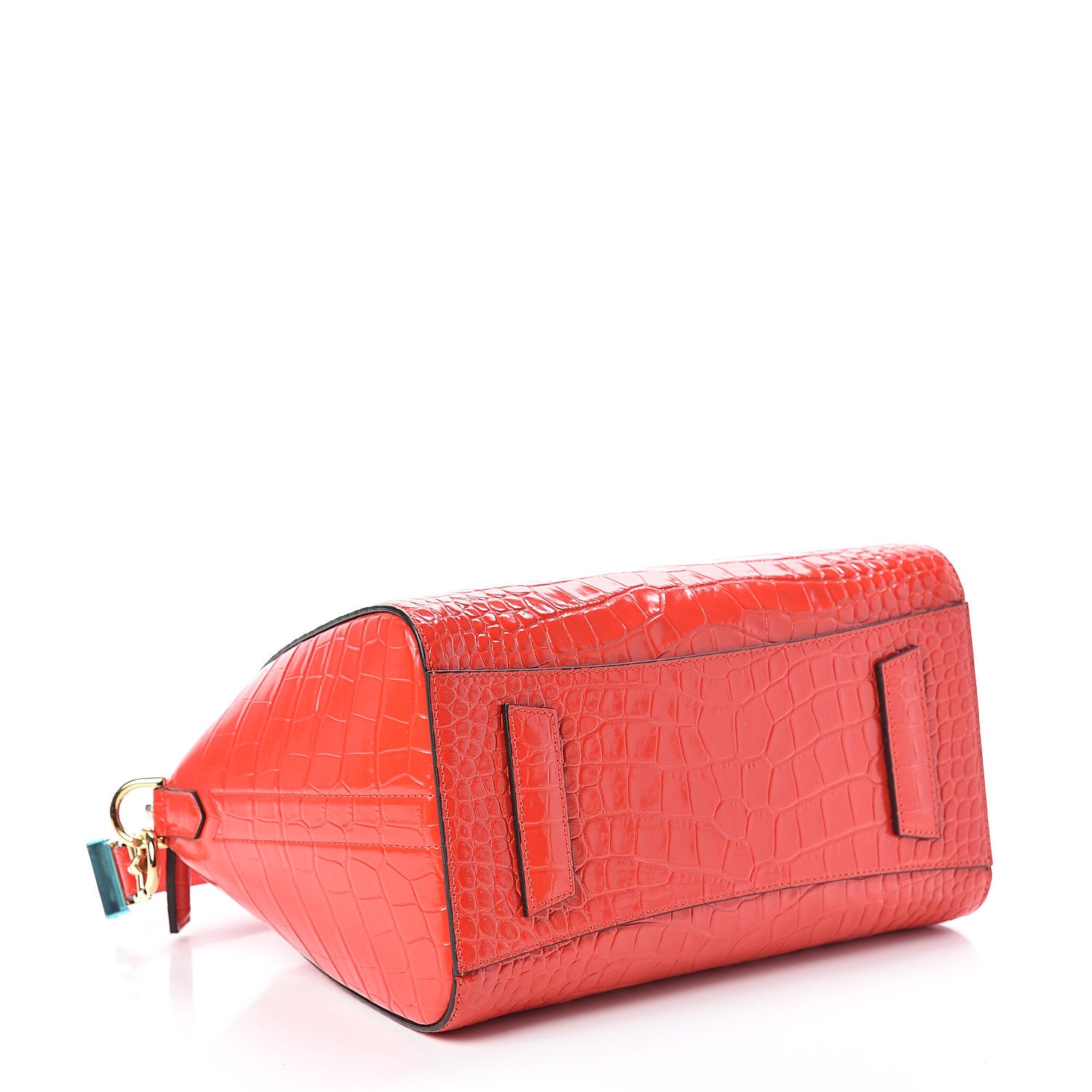 Givenchy Calfskin Crocodile Embossed Small Antigona Red 4 of 10