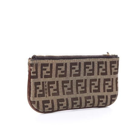 Fendi Zucchino Coin Pouch Key Case Beige 2 of 10