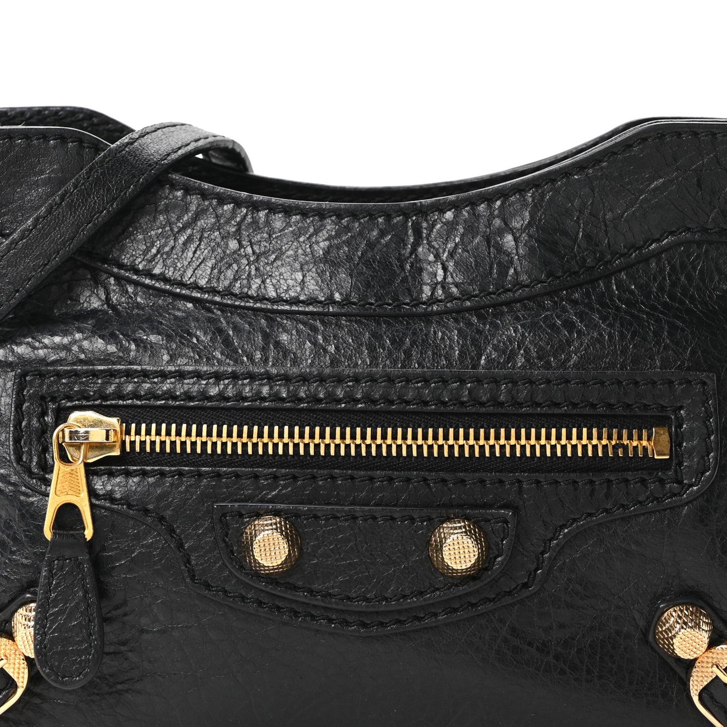 Agneau Giant 12 Gold Hardware Hip Black