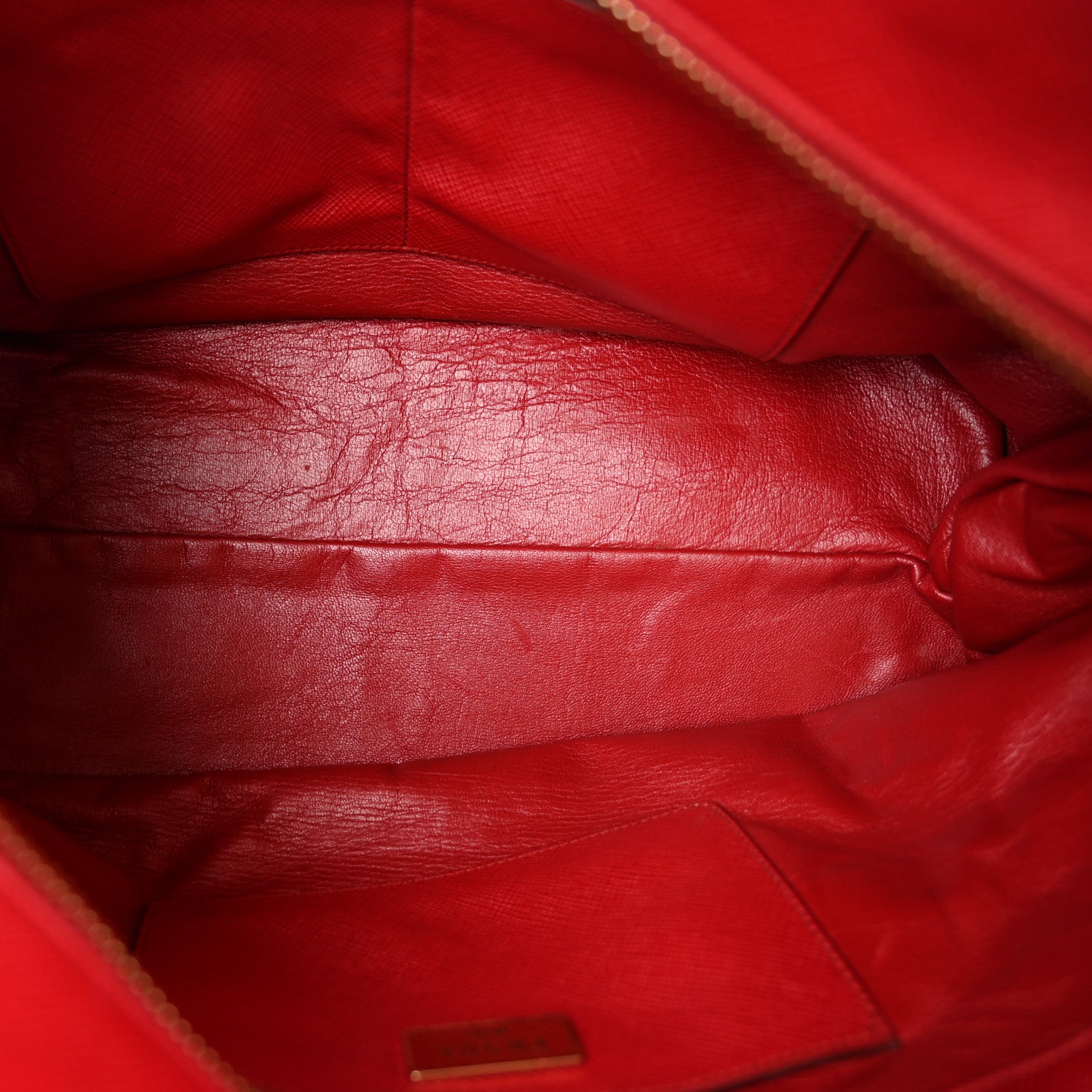 Prada Saffiano Cuir Top Handle Dome Tote Rosso 5 of 12