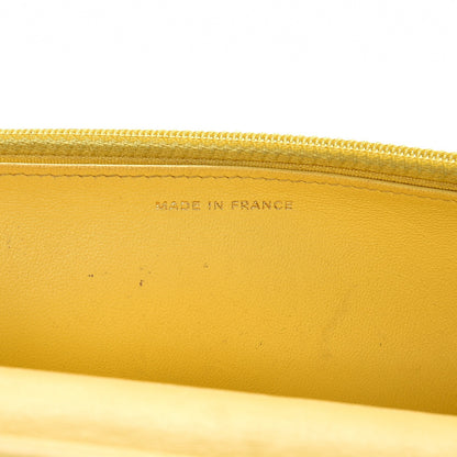 Chanel Lambskin Quilted Wallet on Chain WOC Yellow 7 of 21